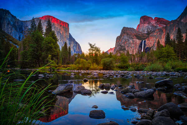 poster pegunungan USA Parks Mountains Lake Stones Forests California 1Z