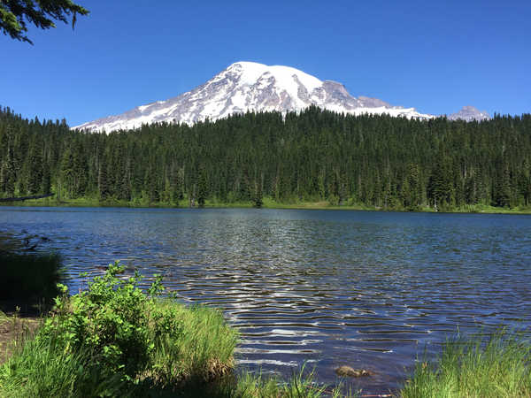 poster gunung Mount Rainier Summer Mountains Mountain APC