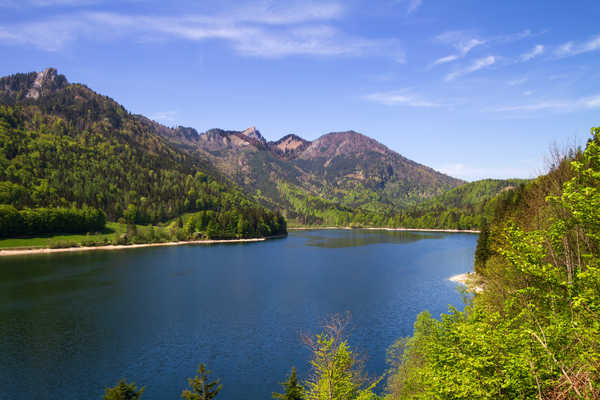 poster gunung Mountains Lake Scenery Austria Schwarzensee 1Z