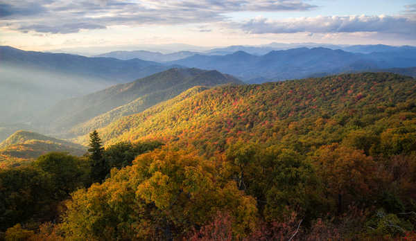 poster pemandangan alam gunung scenery blue ridge mountains blue ridge parkway north WPS