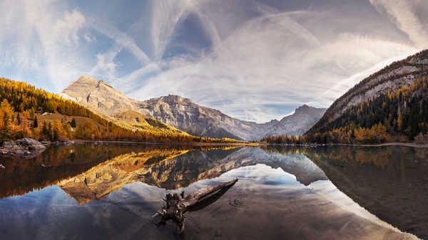 poster pemandangan alam gunung Lake Mountain Nature Reflection Earth Reflection APC 007