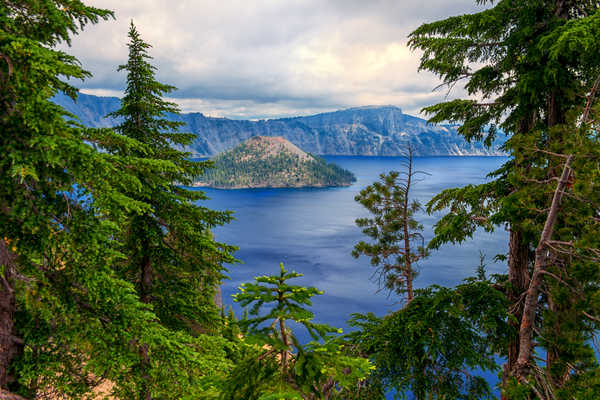 poster gunung USA Parks Lake Mountains 1Z 006