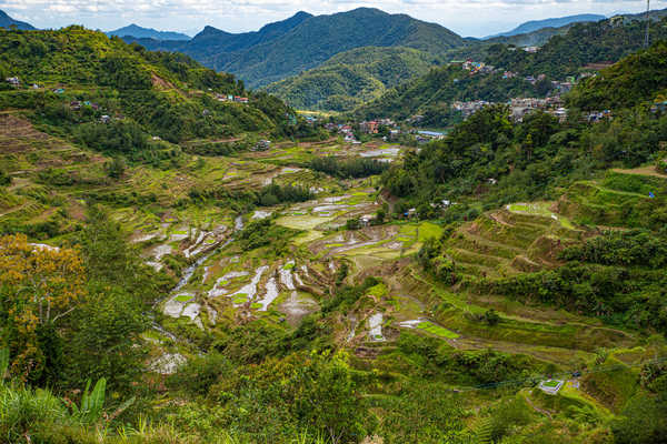 poster gunung Philippines Mountains Fields Banaue rice terraces 1Z 002