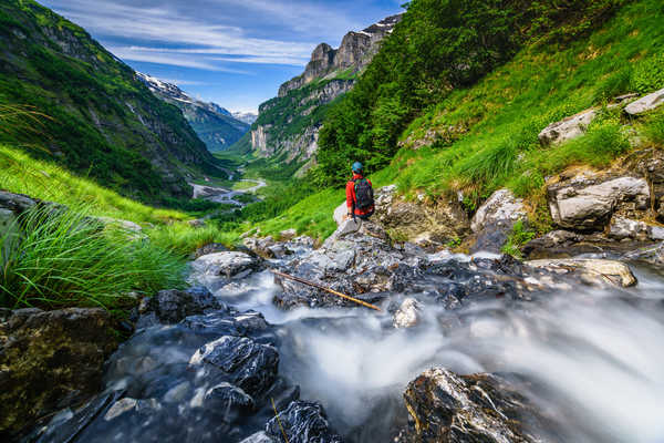 poster pemandangan alam gunung France Mountains Stones Haute Savoie 1Z