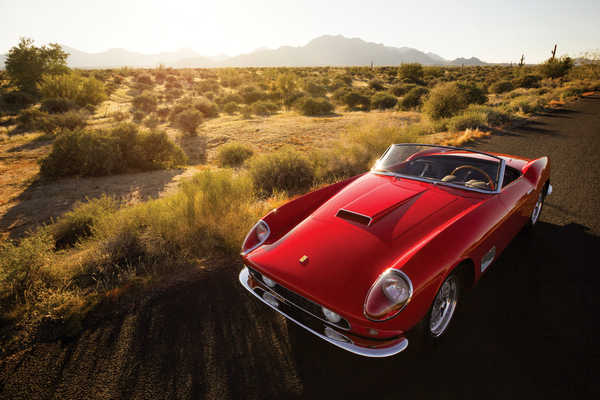 Poster Mobil Ferrari Retro USA 1958 1ZM