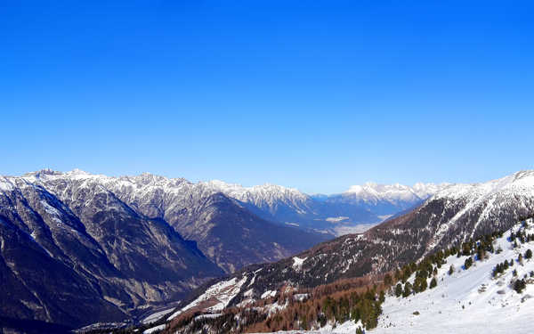 Poster Pemandangan Gunung snow mountains winter landscape WPS