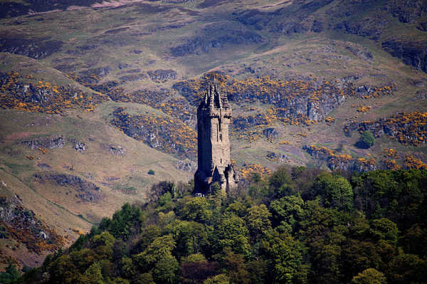 Poster Pemandangan Gunung Scotland Mountains Wallace Monument Stirling 1Z