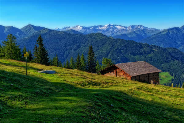 poster pemandangan alam gunung Austria Mountains Grasslands Luppitsch Styria Alps 1Z