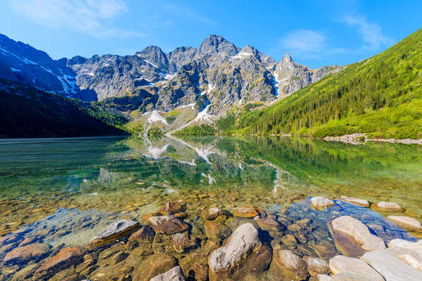 poster pemandangan alam gunung Poland Mountains Lake 1Z 005