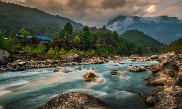 poster pegunungan Rivers Stones Mountains Switzerland 1Z