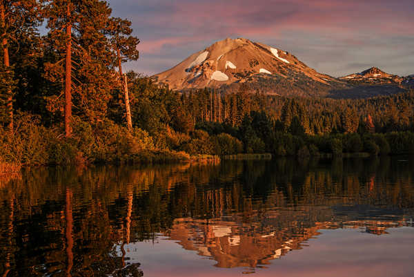 poster gunung USA Parks Lake Autumn Mountains Forests Lake 1Z