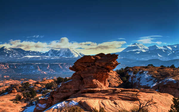 poster pemandangan alam gunung HDR Moab Desert Mountain Utah Mountains Mountain APC