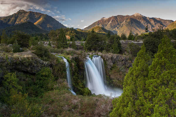 poster gunung Chile Mountains Waterfalls Scenery Crag 1Z