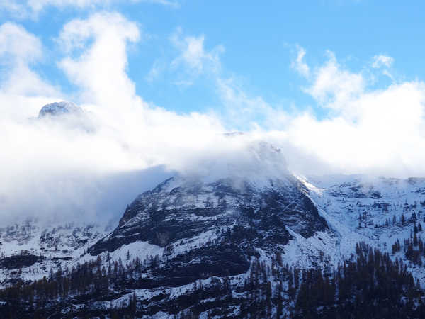 poster pemandangan alam gunung Cliff Cloud Mountain Nature Snow Winter Mountains Mountain APC