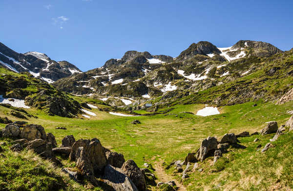 Poster Pemandangan Gunung Austria Mountains Stones Grasslands Alps Snow 1Z