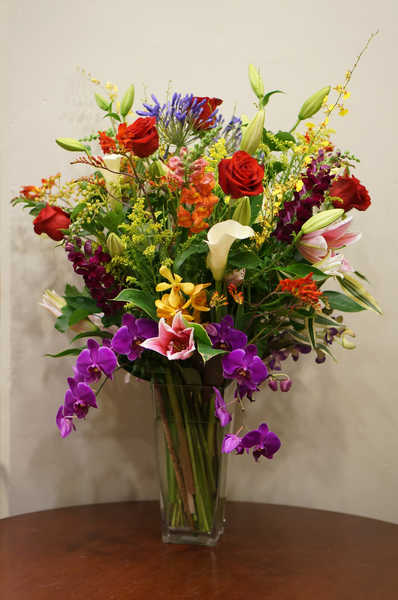 Hiasan Dinding Anggrek Bouquets Roses Orchid Vase WPS