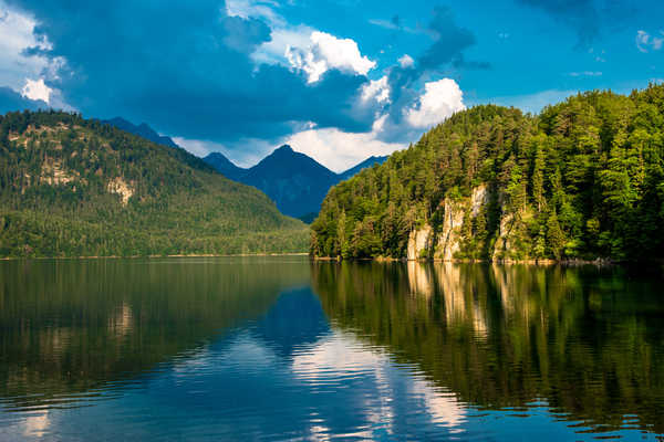 Poster Pemandangan Gunung Germany Mountains Rivers Sky Forests Alterschrofen 1Z