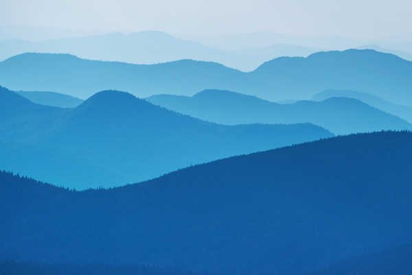 Poster Pemandangan Gunung mountains lake placid minimal blue 4k WPS