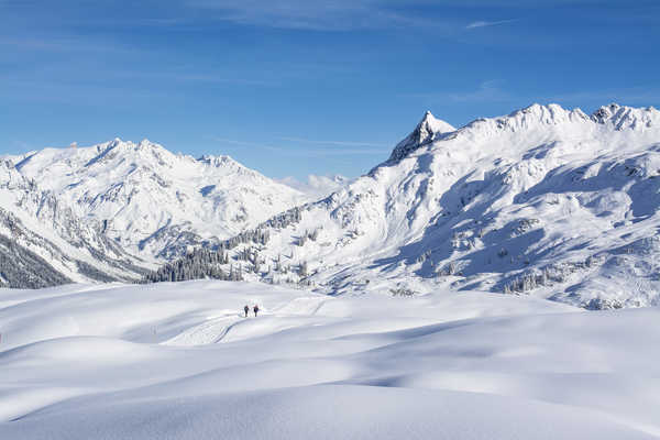 poster pemandangan alam gunung Mountains Winter Austria Vorarlberg Snow 1Z