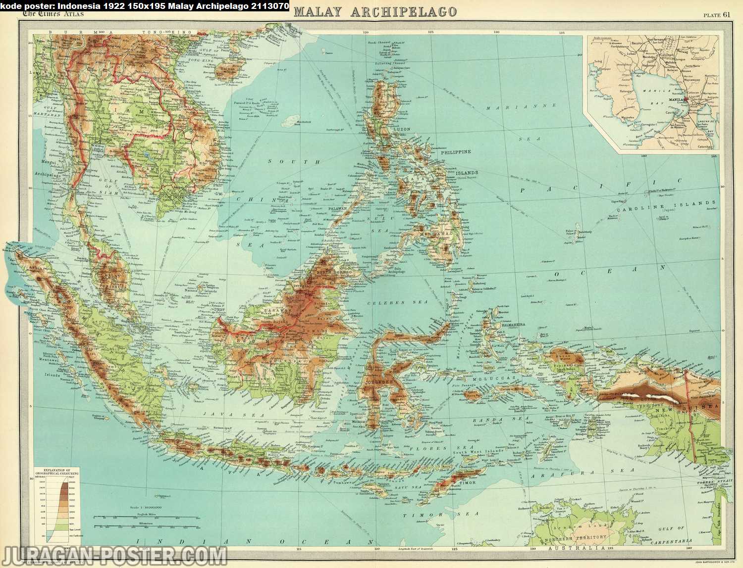 peta indonesia kuno tahun 1922