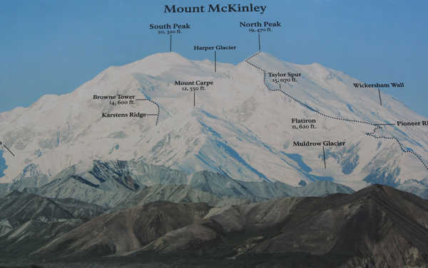 poster gunung Denali National Park Mount McKinley Mountains Denali APC 001