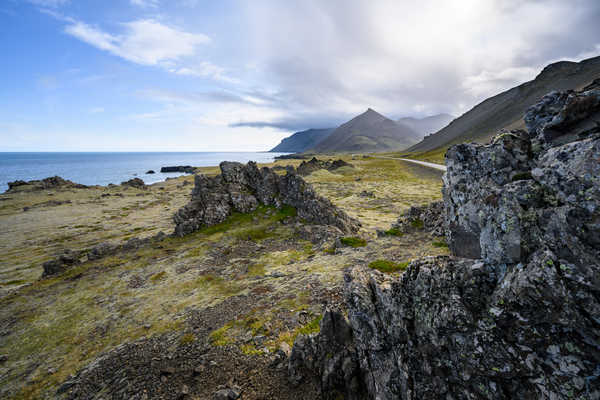 poster pegunungan Iceland Coast Mountains Crag 1Z