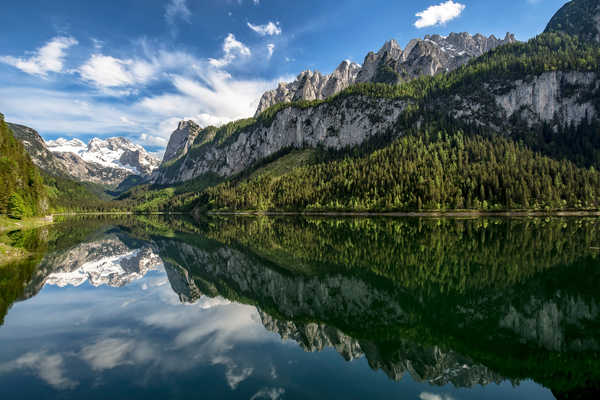 poster pemandangan alam gunung Austria Mountains Lake Forests Lake Gosau Upper 1Z