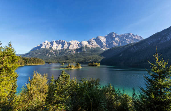 Poster Pemandangan Gunung Germany Mountains Lake Eibsee 1Z