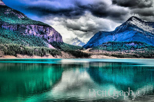 poster pemandangan alam gunung Lake Mountain Nature Mountains Mountain APC 001