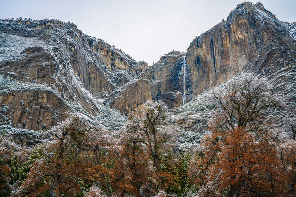 poster gunung USA Parks Mountains Yosemite Snow 1Z