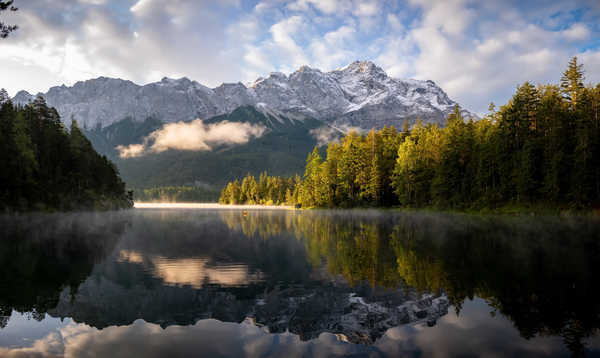 Poster Pemandangan Gunung Bavaria Lake Mountain Nature Reflection Earth Reflection7 APC