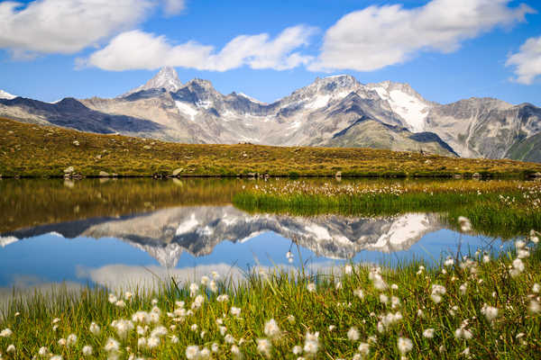 Poster Pemandangan Gunung Mountains Lake Alps Reflection 1Z