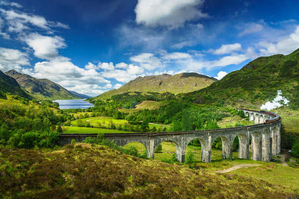 Poster Pemandangan Gunung Scotland Mountains Sky Bridges Scenery Glenfinnan 1Z