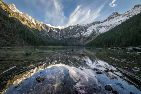 poster pemandangan alam gunung Lake Mountain Nature Reflection Earth Reflection APC 003