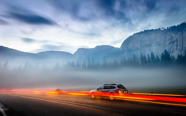 Poster Pemandangan Gunung Parks Mountains Roads 1Z