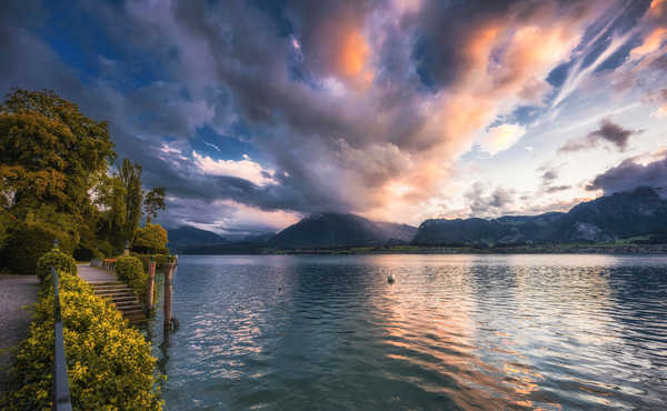 poster pemandangan alam gunung Cloud Earth Lake Mountain Sky Tree Earth Cloud APC