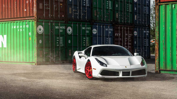 Poster Mobil ferrari 488 gtb 4k 8k WPS