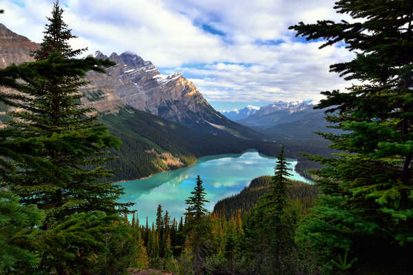 poster pemandangan alam gunung Canada Mountains Lake 1Z 002