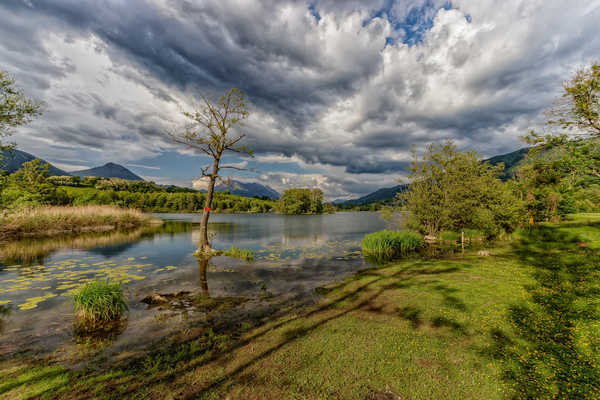 poster pegunungan Sky France Mountains Rivers Clouds 1Z