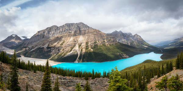 Poster Pemandangan Gunung Canada Parks Mountains Lake Forests Scenery Banff 1Z 002