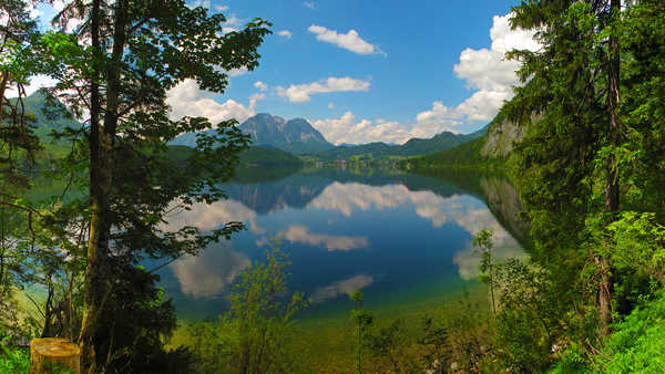 poster pemandangan alam gunung Austria Lake Mountains 1Z 002