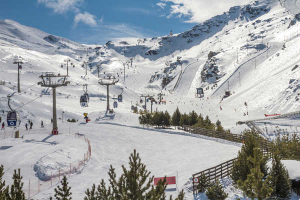 poster gunung Spain Mountains Winter Sierra Nevada Granada Snow 1Z