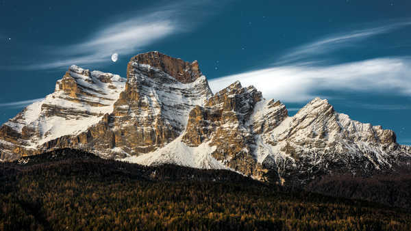 Poster Pemandangan Gunung Cliff Forest Moon Mountain Nature Mountains Mountain APC