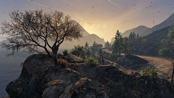 poster gunung GTA 5 Mountains Trees 1Z