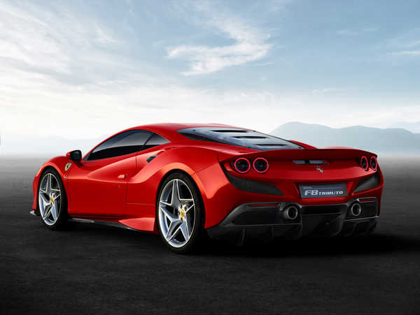 Poster Mobil Ferrari F8 Tributo Back view Red 1ZM