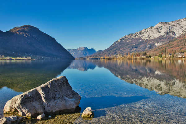 poster pegunungan Austria Mountains Lake Forests Stones Scenery 1Z