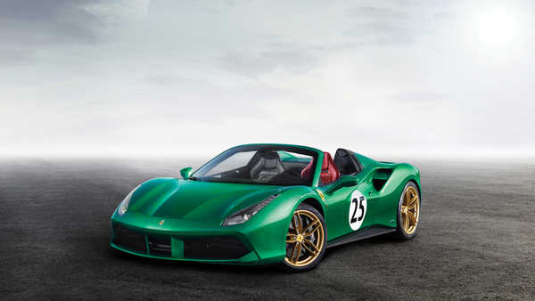 Poster Mobil ferrari 488 spider the green jewel 2017 4k WPS