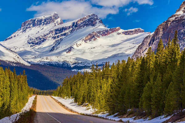 poster pemandangan alam gunung banff national park snow mountains hd 4k canada WPS