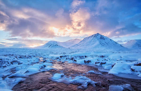 Poster Pemandangan Gunung Earth Frozen Mountain River Snow Winter Earth Winter APC