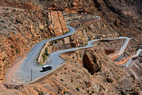 poster pemandangan alam gunung Morocco Mountains Roads 1Z